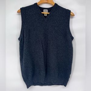 Ll BEAN lambs wool dark gray vest size XXL‎